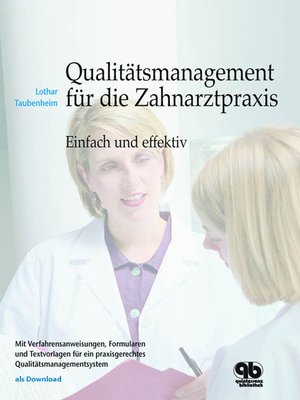 cover image of Qualitätsmanagement für die Zahnarztpraxis